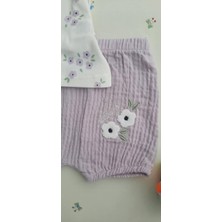 Kız Bebek Çocuk Çiçekli Takım Alt Üst Çocuk Şortlu Takım