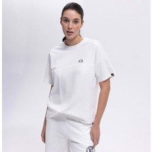 Ellesse EF394-OF Oversize Tee Kadın T-Shirt - Kırık Beyaz