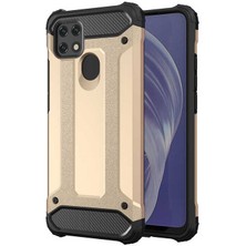 Oppo A15 Kılıf Rntc Crash Silikon Kapak-Gold
