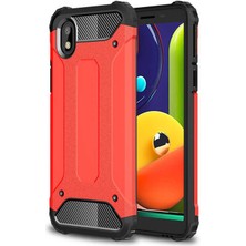 Galaxy A01 Core Kılıf Rntc Crash Silikon Kapak-Kırmızı