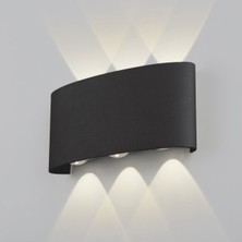Mediterian 10W İki Yönlü LED Duvar Aplikası, Gün Işığı, Siyah, IP44, G9, Dayanıklı Tasarım