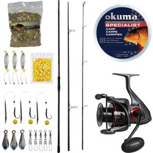 Yekoutdoor Profesyonel Göl Oltası Seti Prologic C-Series 13ft 390cm 3 Parça&Okuma Ceymar C-6000a 7+1bb Olta Makinesi