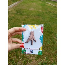 Toptanbuldum Wednesday Hands Thing Minik El Ahşap Rozet Marteniçka Bileklik Hediyeli -Çanta-Broş-Aksesuar