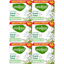 Molped Pure&Soft 276 Adet (6pk*46) Mega Pk Hijyenik Ped Normal Cilt Dostu ve Vegan Sertifikalı