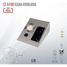 CT-5109 Üçgen Tezgah Altı Priz ve Aydınlatma