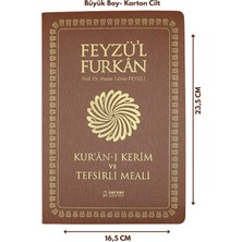 Feyzü'l Furkan Kur'ân-I Kerîm ve Tefsirli Meali (Büyük Boy - Mushaf ve Meal - Ince Cilt) Taba - Hasan Tahsin Feyizli