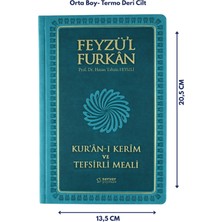 Feyzü'l Furkan Kur'an-ı Kerim ve Tefsirli Meali - Orta Boy - Mushaf ve Meal - Turkuaz