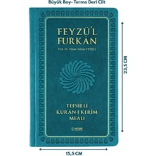 Feyzü'l Furkan Tefsirli Kur'an-I Kerim Meali - Büyük Boy - Turkuaz