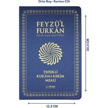 Feyzü'l Furkan Tefsirli Kur'an-ı Kerim Meali - Orta Boy - Ciltli - Mavi