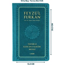 Feyzü'l Furkan Tefsirli Kur'an-ı Kerim Meali - Orta Boy - Ciltli - Turkuaz