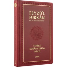 Feyzü'l Furkan Tefsirli Kur'an-ı Kerim Meali (Sempatik cep boy) - Sadece Meal - Ciltli) Bordo