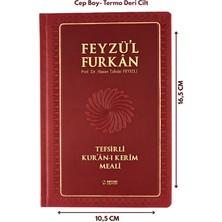 Feyzü'l Furkan Tefsirli Kur'an-ı Kerim Meali (Sempatik cep boy) - Sadece Meal - Ciltli) Bordo
