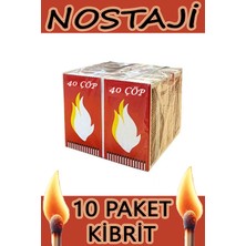 Kibrit 40 Çöp x 10 Paket ( Kükürtsüz )