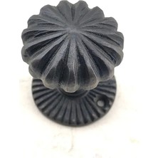 Antika Tarz Dekoratif Pirinç Açarlı Kapı Babası - 50MM, Oksit