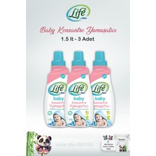 3 Adet Life By Fakir Baby Konsantre Yumuşatıcı 1.5 Lt ve Rosıe