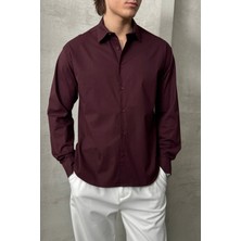 Erkek Oversize Pamuklu Poplin Gömlek