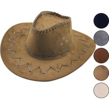 Suni Deri   Zigzag - x Desen   Erkek   Foter   Kovboy Şapka (4767) - ARS7209-5399