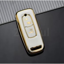 Honda Pcx 150 125 2021-2022-2023-2024-2025 Anahtar Kılıfı Beyaz-Gold