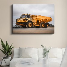 Tablofest Volvo A40 - Sarı Iş Makinesi Damperli Kamyon Kanvas Tablo