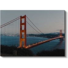 Golden Gate Köprüsü - Akşam Manzarası Kanvas Tablo