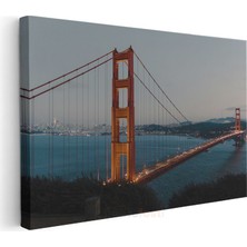Golden Gate Köprüsü - Akşam Manzarası Kanvas Tablo