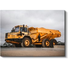 Tablofest Volvo A40 - Sarı Iş Makinesi Damperli Kamyon Kanvas Tablo