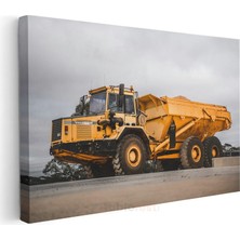 Tablofest Volvo A40 - Sarı Iş Makinesi Damperli Kamyon Kanvas Tablo