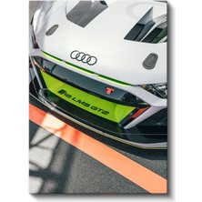 Tablofest Audi R8 Lms Gt2 - Yarış Otomobili Ön Panjur Detay Kanvas Tablo