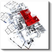 Mimar - 3D Proje Modellemesi Kanvas Tablo
