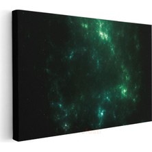 Yeşil Nebula - Uzay Derinlikleri Kanvas Tablo