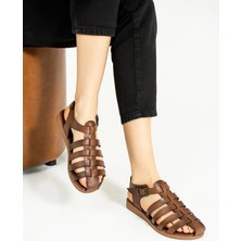 Pembe Potin Rahat Taban Bodrum Kadın Sandalet 51-830-23