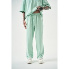 Erkek Basic Baggy Eşofman Altı Su Yeşili