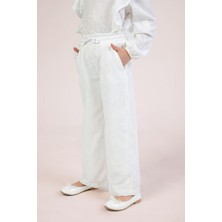 Dmb Boys & Gırls M 0470 Nakışlı Keten Pantolon 4-9 Yaş