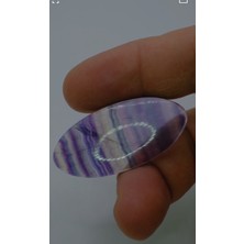 54.05CT 46.1X22.1MM Oval Cabachon Natural Multi-Color Fluorite