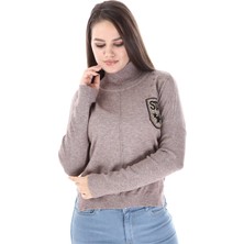 FTZ Women Kadın Zımba Taş Detay Triko Beige 21-1305