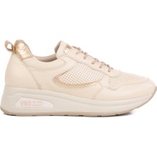 Bej Air Flow Hakiki Deri Kadın Casual Ayakkabı 2216654Y Z