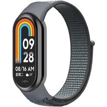RonyTech Xiaomi Mi Band 8  Krd-03 Hasır Kordon-Gri