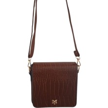 Motto Collection Çapraz Kadın Çantası Taba Kroko 1291