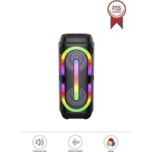Torima GTS-2132 Siyah Mikrofonlu Rgb Ledli Taşınabilir Bluetooth Hoparlör Parti Speaker