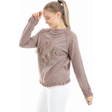 FTZ Women Kadın Yazı Detay Salaş Tunik Beige 21-1171