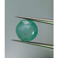 1.55 ct 7mm Round Natural Emerald Zambia