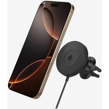 Spigen MagFit Air Vent Araç içi Telefon Tutucu + Manyetik Kablosuz Şarj Cihazı iPhone için MagSafe özellikli OneTap Pro4 ITQ12W - ACP08542