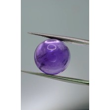 7.10 ct 12 mm Natural Round Cabachon Amethyst