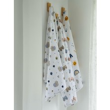 %100 Pamuk Müslin Bebek Battaniyesi 3'lü Set Oeko-Tex Sertifikalı MÜSLIN ÖRTÜ 80 x 90  cm