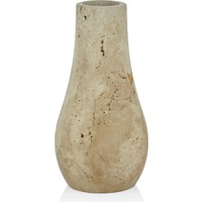 Evza Mermer Traverten Drop Vazo 12*12*25  cm