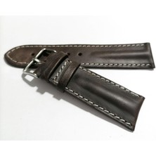 Fado Her Saate Uygun Bombeli  22 mm Piramit Modeli   Uzun  Xl   Hakiki Deri (224)   Kahve