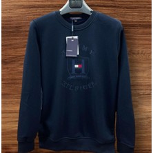 Erkek  Slimfit Bisiklet Yaka Sweatshirt