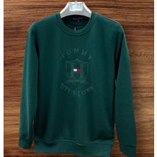 Erkek  Slimfit Bisiklet Yaka Sweatshirt
