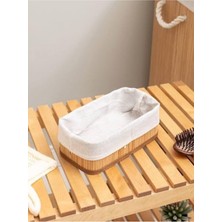 Jvnnshop Home Bambu Dikdörtgen Katlanabilir Sepet Naturel S 25X15X8 cm 646268