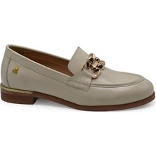 Kadın Günlük Deri Ayakkabı Bej 2455212y